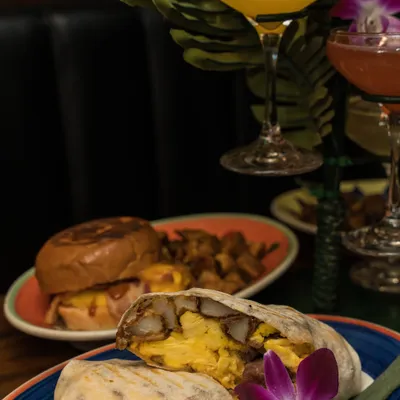 Island brunch dish at The Lobby Oceanside