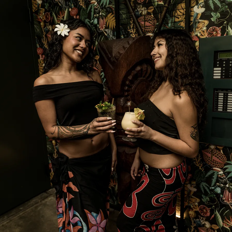 Craft tiki cocktails at The Lobby Tiki Bar weekend brunch