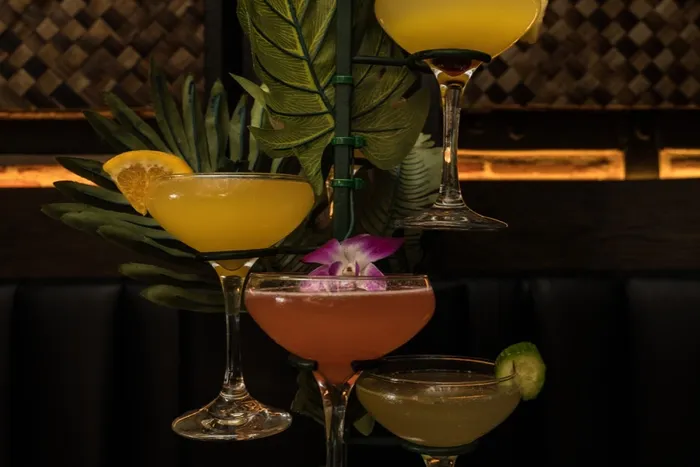 Tiki cocktails at The Lobby Tiki Bar Oceanside CA