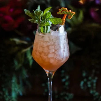 Painkiller tiki cocktail at The Lobby Tiki Bar Oceanside