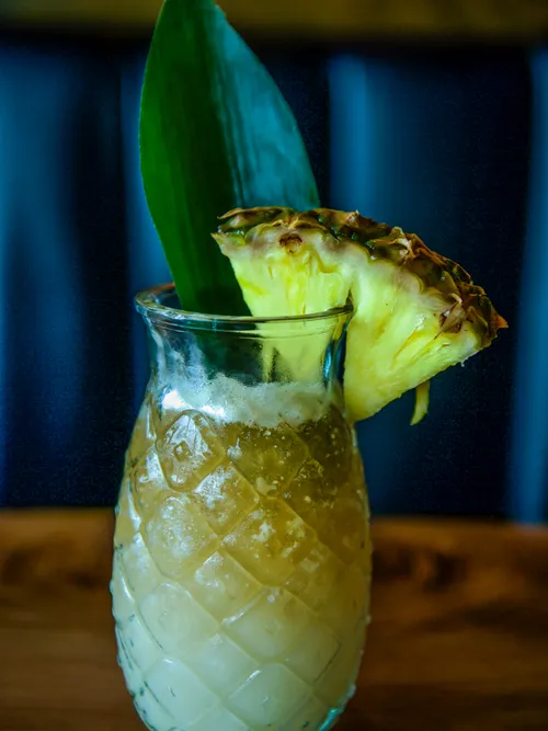 Toucan Slam tiki cocktail at The Lobby Tiki Bar Oceanside