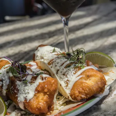 Fish Tacos at The Lobby Tiki Bar Oceanside CA