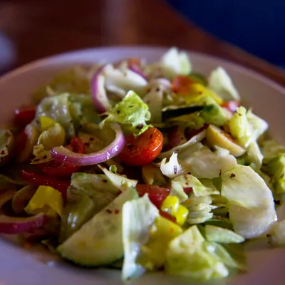 Chop Salad at The Lobby Tiki Bar Oceanside CA