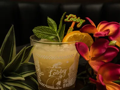 Lobby Mai Tai tiki cocktail at The Lobby Tiki Bar Oceanside