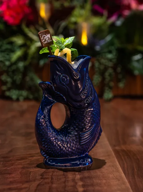 Purple Church tiki cocktail at The Lobby Tiki Bar Oceanside