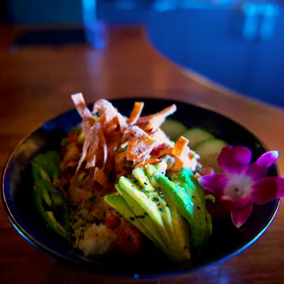 Poke Bowl at The Lobby Tiki Bar Oceanside CA