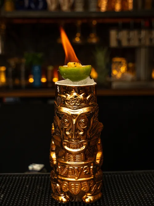 Temple of Doom tiki cocktail at The Lobby Tiki Bar Oceanside