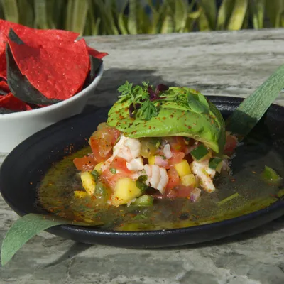 Mango Ceviche at The Lobby Tiki Bar Oceanside CA