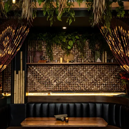 Full bar at The Lobby Tiki Bar Oceanside private event space