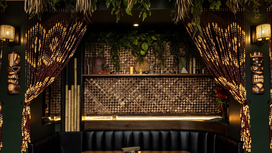 The Lobby Tiki Bar interior Oceanside — tiki atmosphere for private events