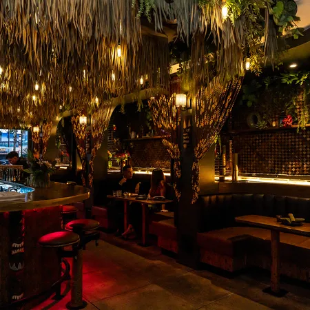 Interior of The Lobby Tiki Bar Oceanside CA during private event
